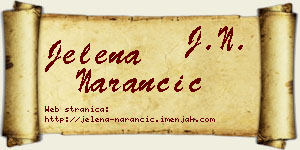 Jelena Narančić vizit kartica